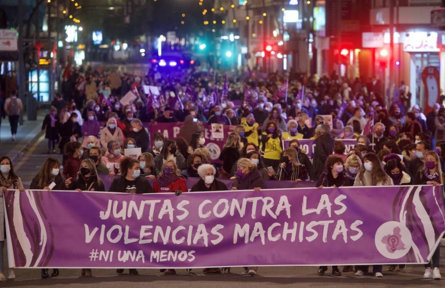 Imagen de archivo de una concentración por el 25N en Murcia
