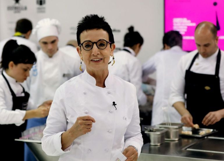 Fotografía de archivo de la chef Carme Ruscalleda, durante su participación en uno de los talleres de alta cocina organizada en el marco del Salón Alimentaria.