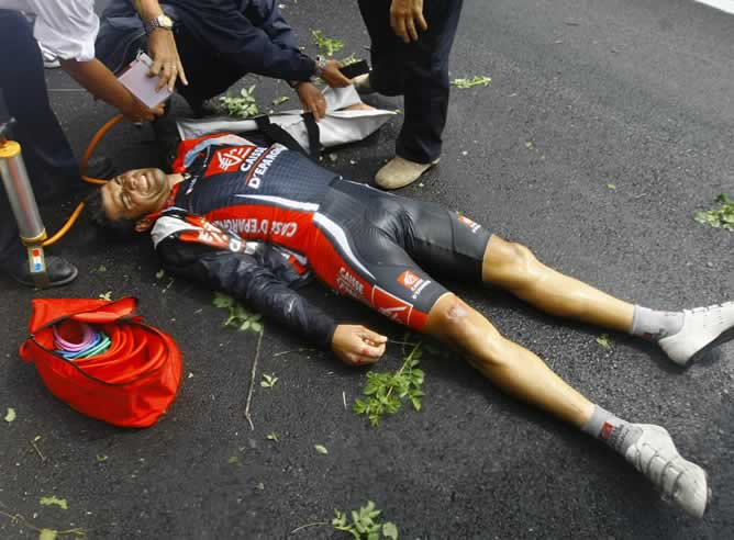 Pereiro, tras la caída