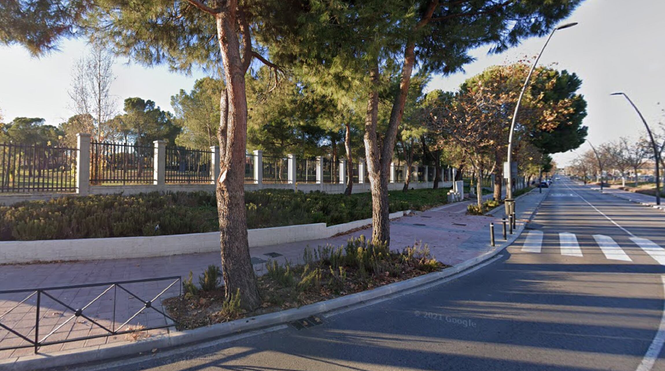 Parque de la Alhóndiga y avenida de La Libertad en Getafe.