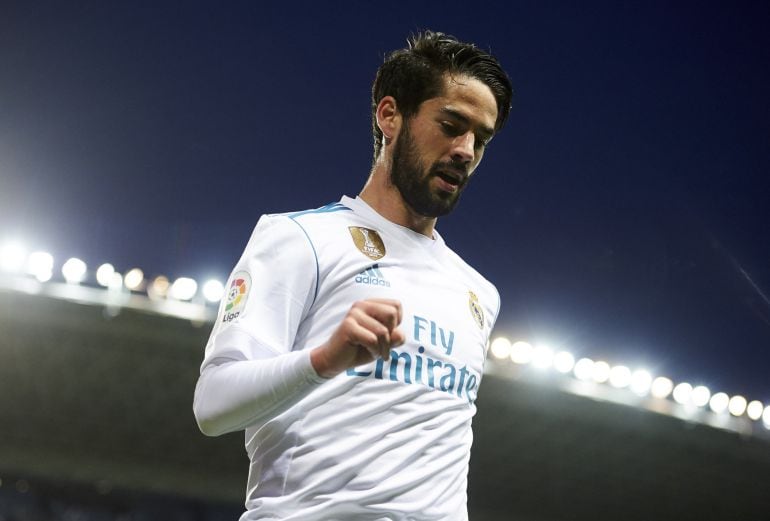 Isco, en La Rosaleda