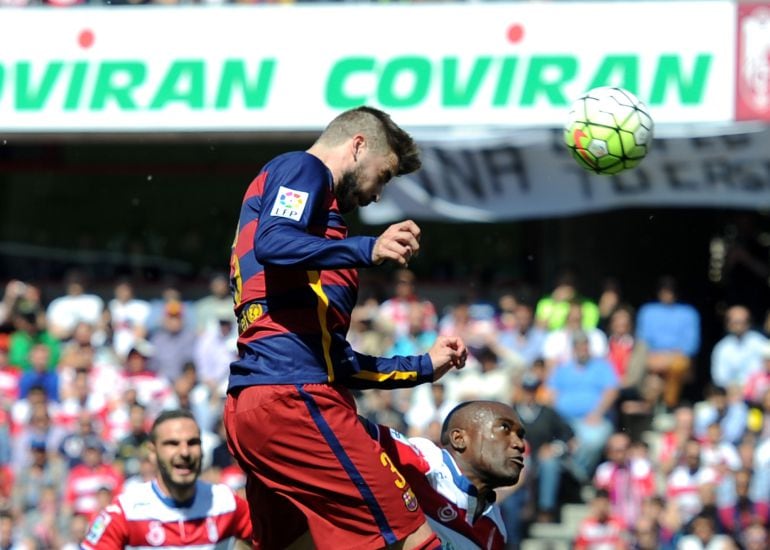 El central del Barcelona, Gerard Piqué, ha hablado tras la victoria del club catalán en Los Cármenes y la posterior consecución del campeonato de Liga.