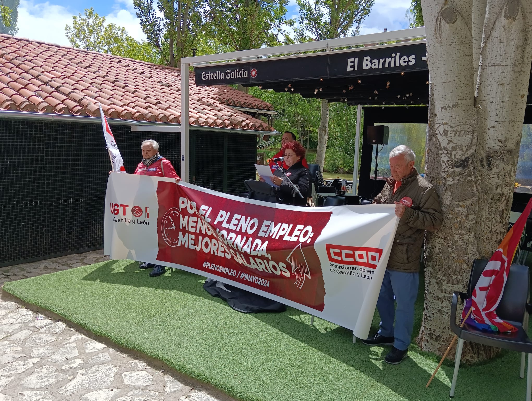 La manifestación concluyó en el parque del Barriles