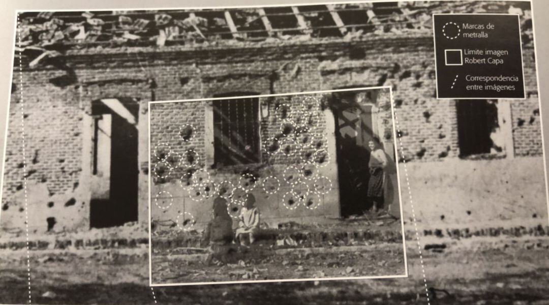 Foto del montaje perteneciente a 'Vallecas bombardeada' de Uría Fernàndez