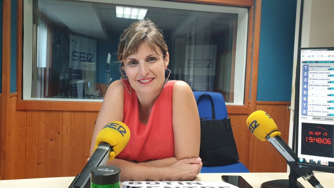 Marina Pascual en el estudio de La Ventana de Cantabria 