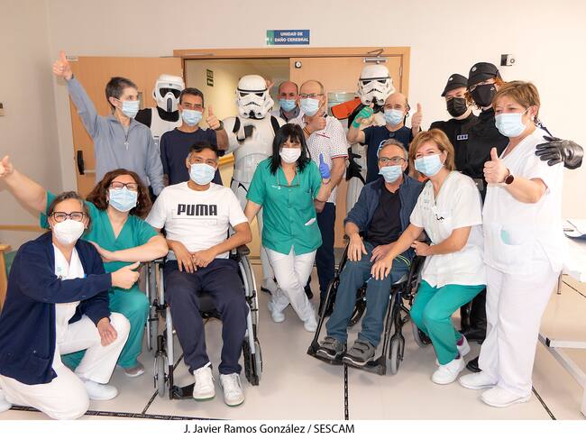 Legión 501 en el Instituto Enfermedades Neurológicas GU/Foto J. Javier Ramos