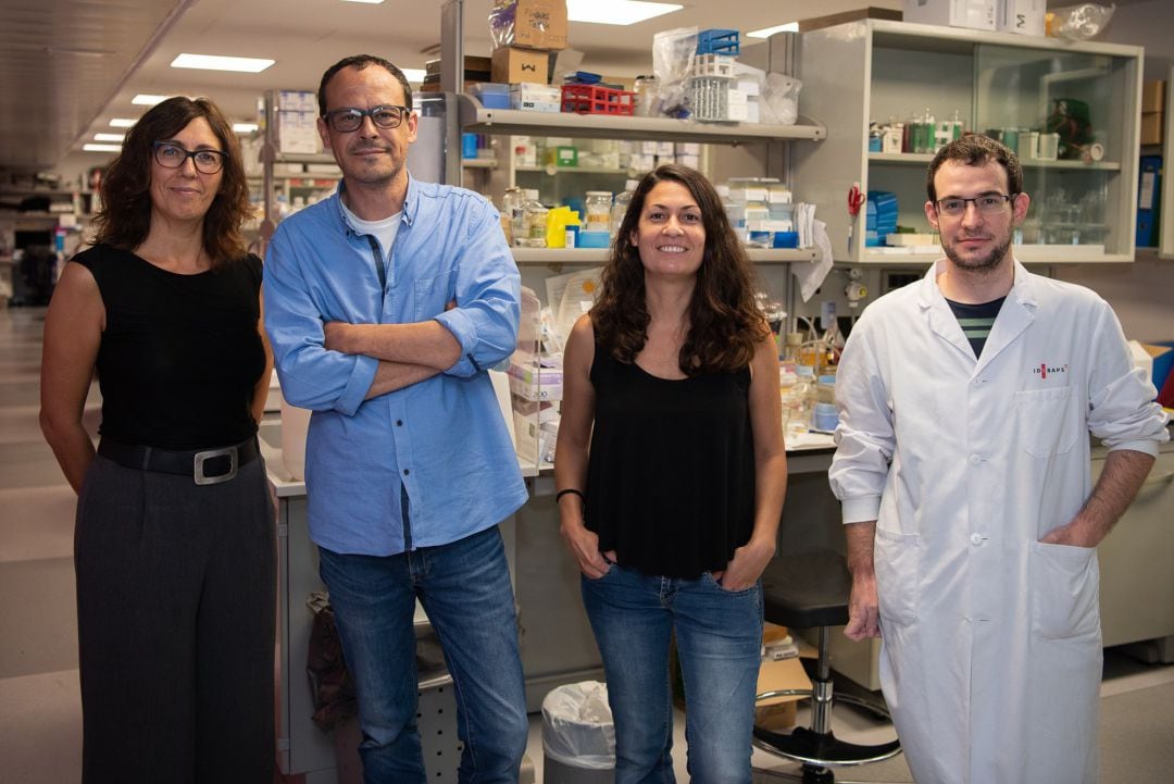 Grupo de investigación del IDIBAPS &quot;Tráfico de lípidos y enfermedad&quot;, formado por Marta Bosch, Albert Pol, Alba Fajardo y Frederic Morales Paytuví. 
 
 