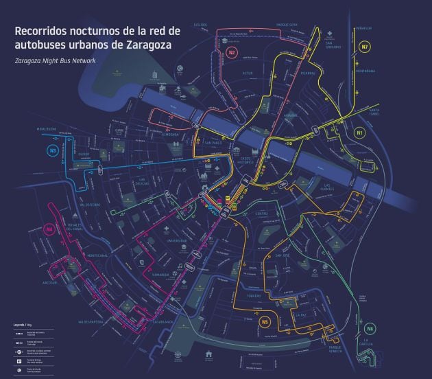 El nuevo mapa de las líneas nocturnas