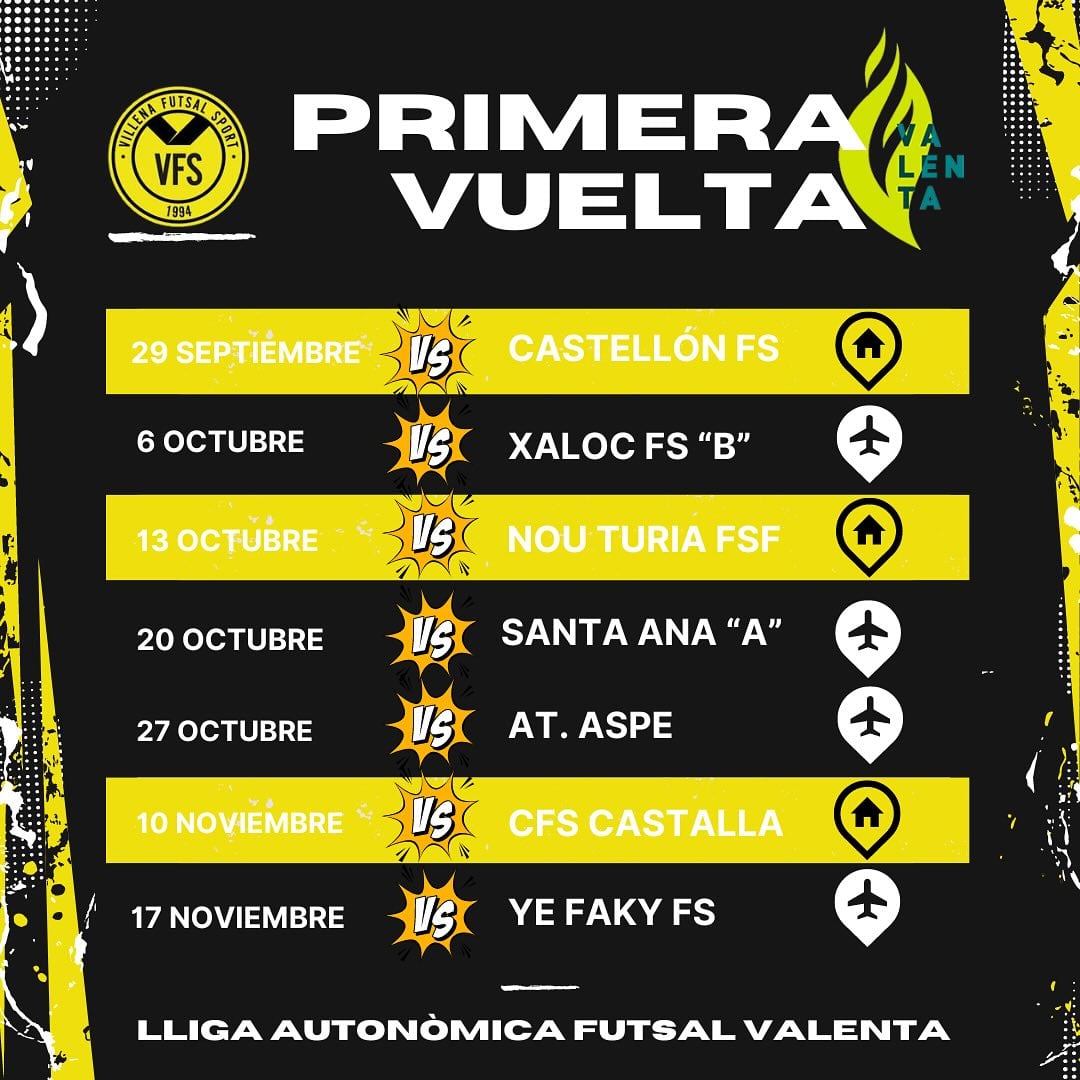 Calendario del sénior femenino