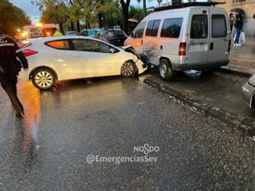 Accidente en la avenida Alcalde Manuel del Valle.