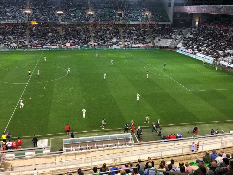 Momento del partido Córdoba-Valladolid