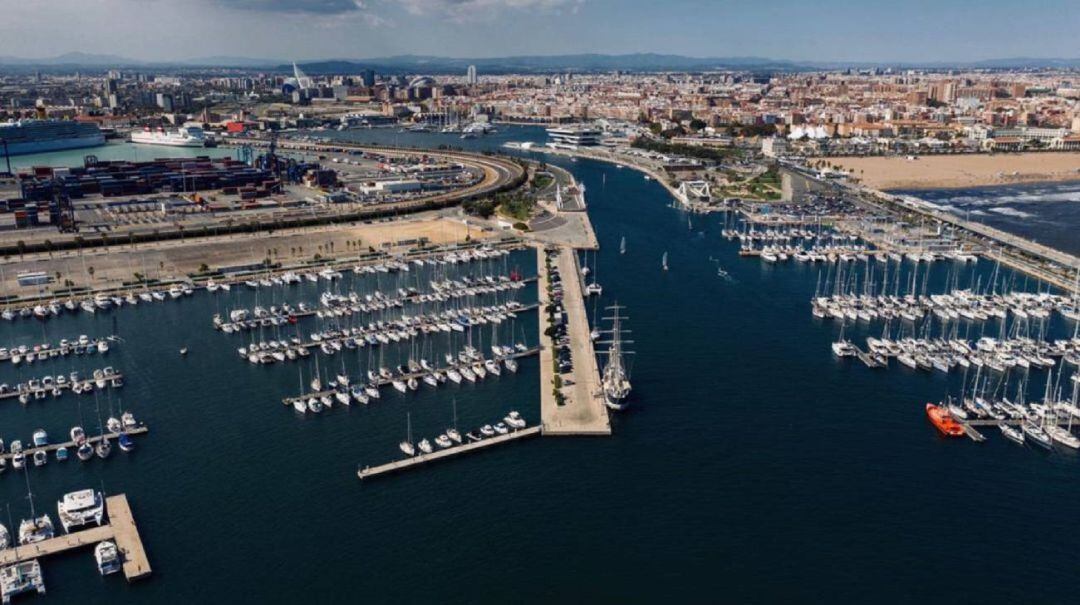 Vista aérea de la Marina de Valencia