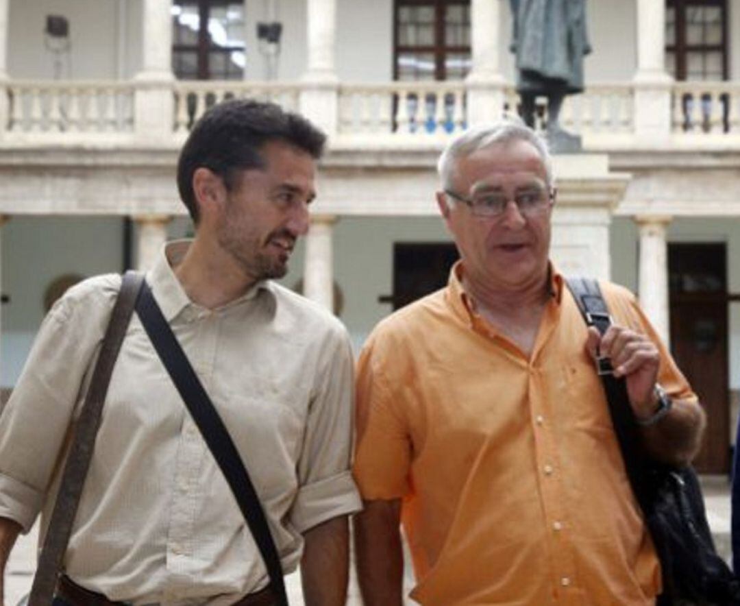 Jordi Peris (izquierda), junto al alcalde de València Joan Ribó