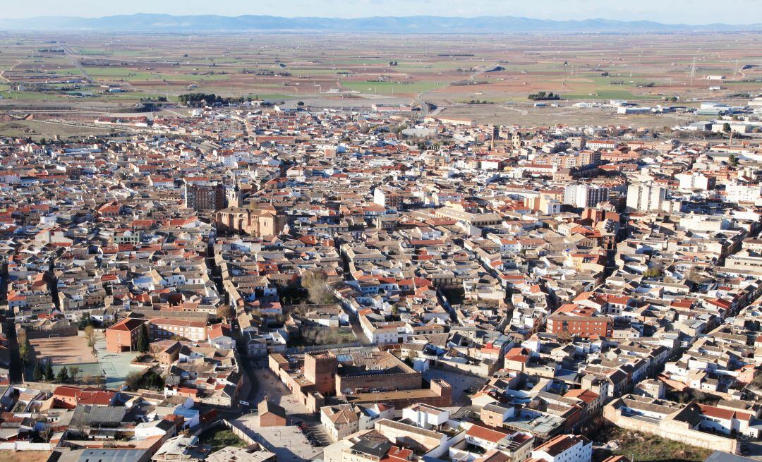 Imagen aérea de la localidad manzanareña 