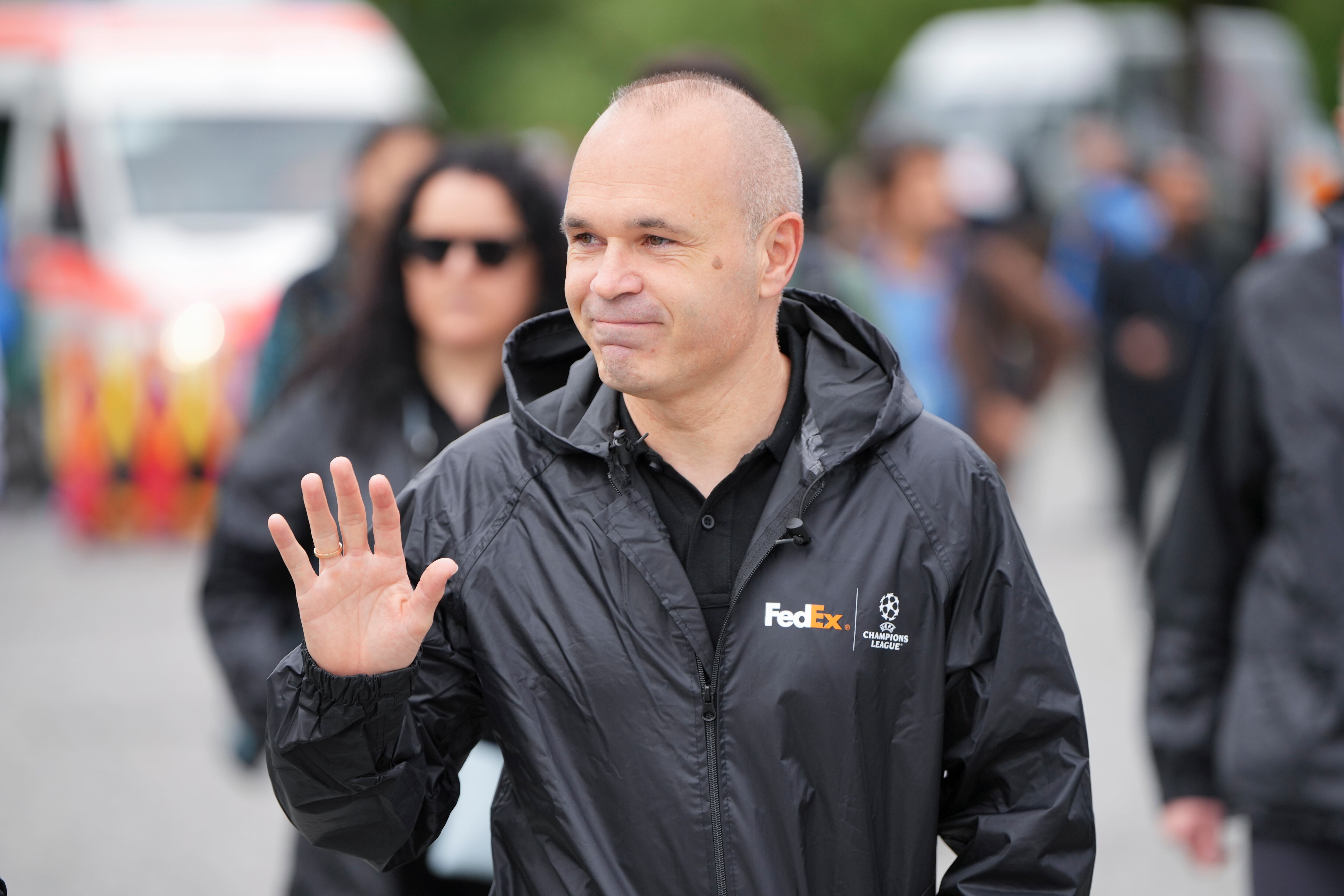 Andrés Iniesta en la ceremonia de la final de la Champions de 2025