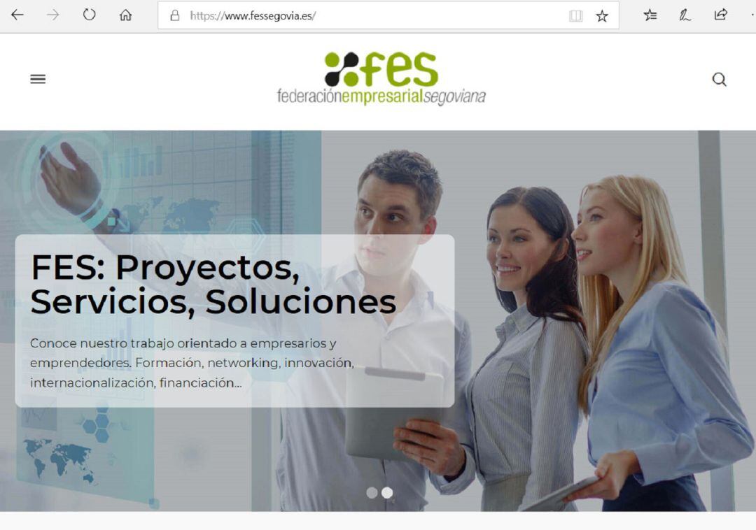 Vista de la nueva imagen de la web