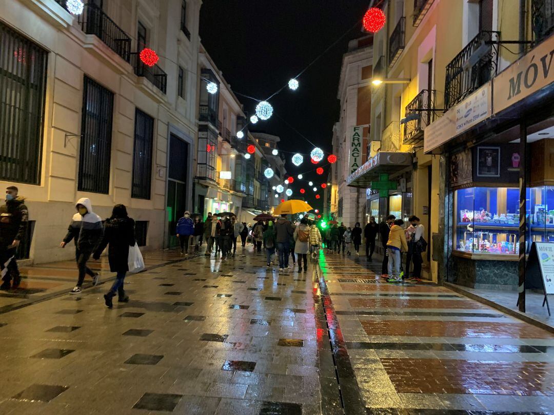 Calle Mayor de Guadalajara en Navidad