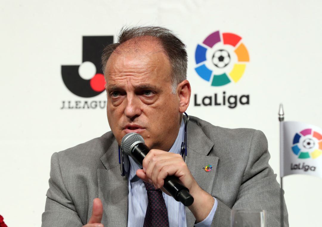 El presidente de la Liga de Fútbol Profesional, Javier Tebas