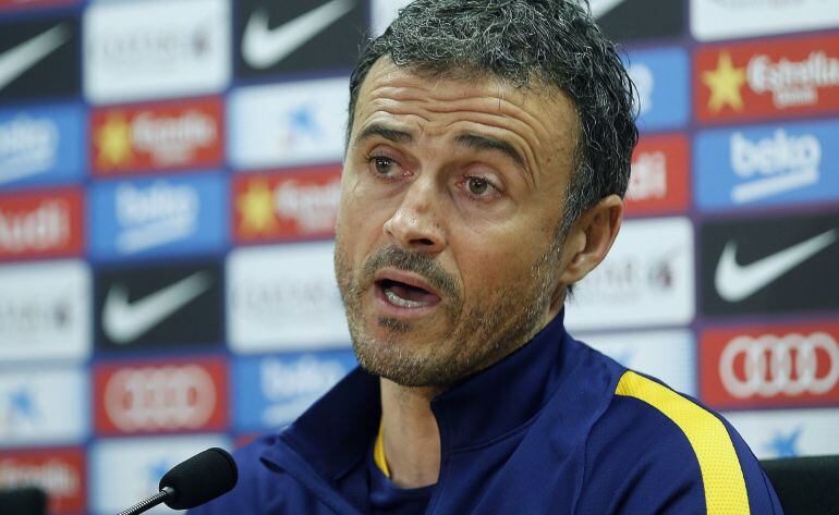 Luis Enrique, en rueda de prensa