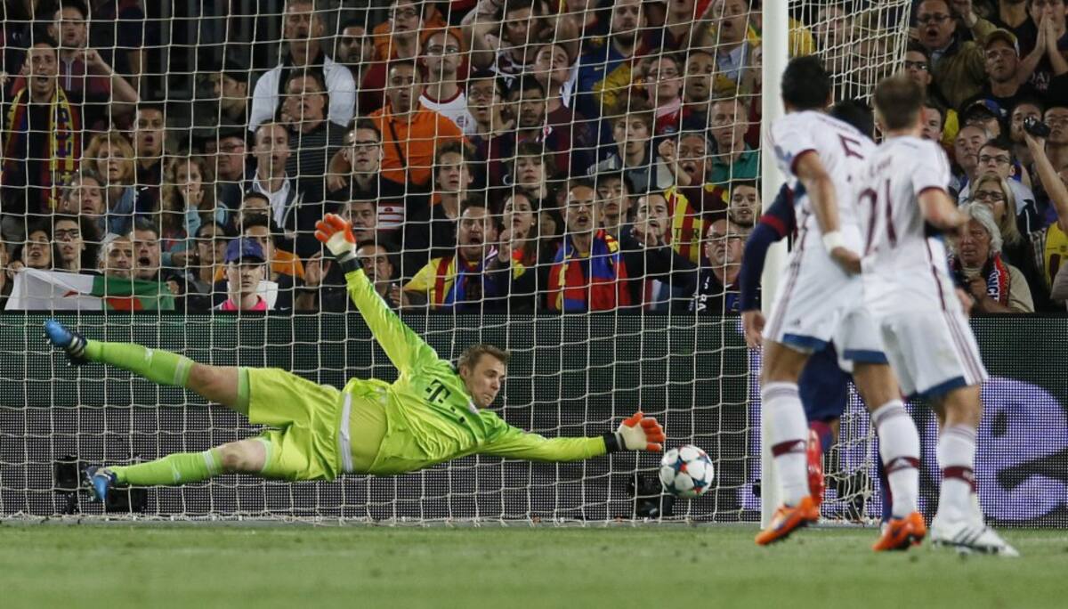 El disparo con el que Messi hizo el primer tanto al Bayern