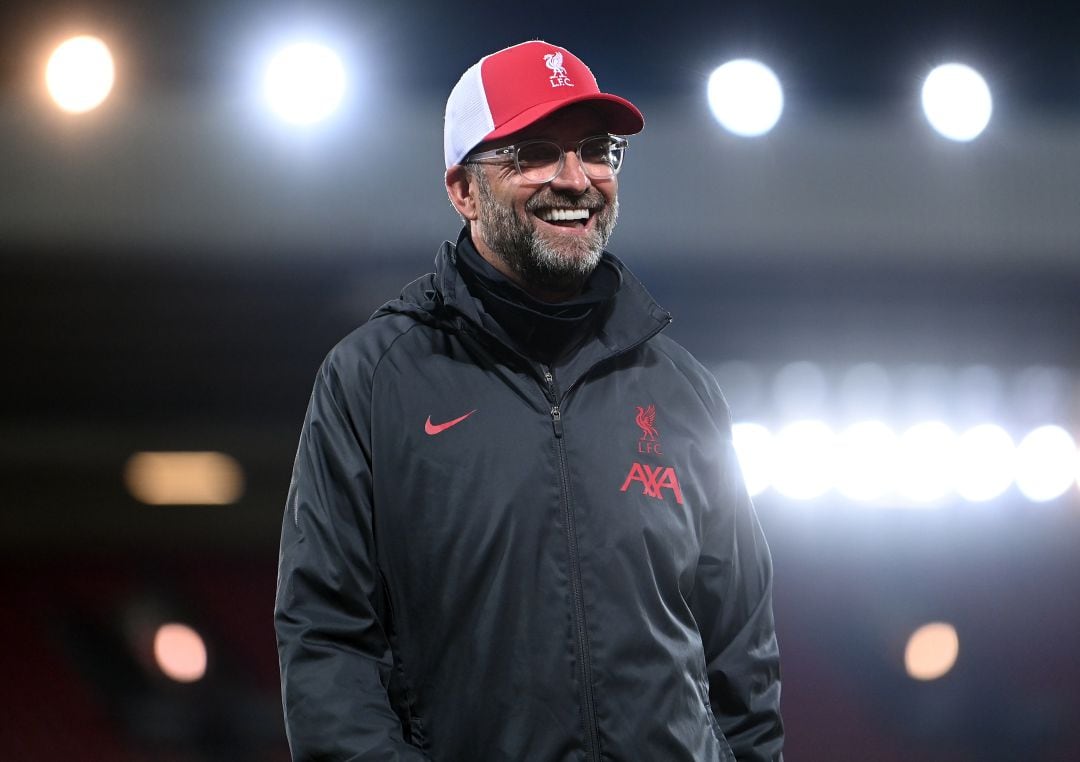 Jürgen Klopp sonríe en Anfield Road