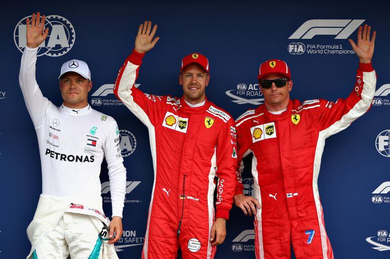 Vettel, Bottas y Raikkonen encabezan la clasificación