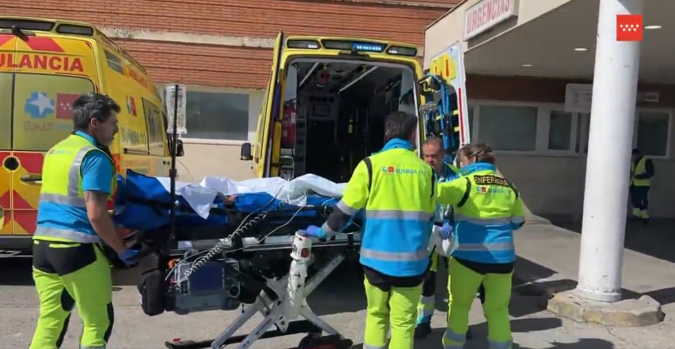 El herido en Fuenlabrada ha sido trasladado con fractura de pelvis