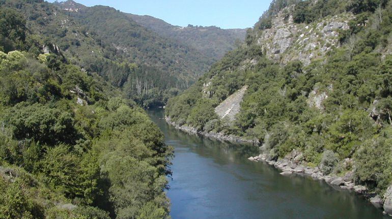 Vista del río Sil, desde donde bombean el agua a varias parroquias del menicipio de Ribas de Sil