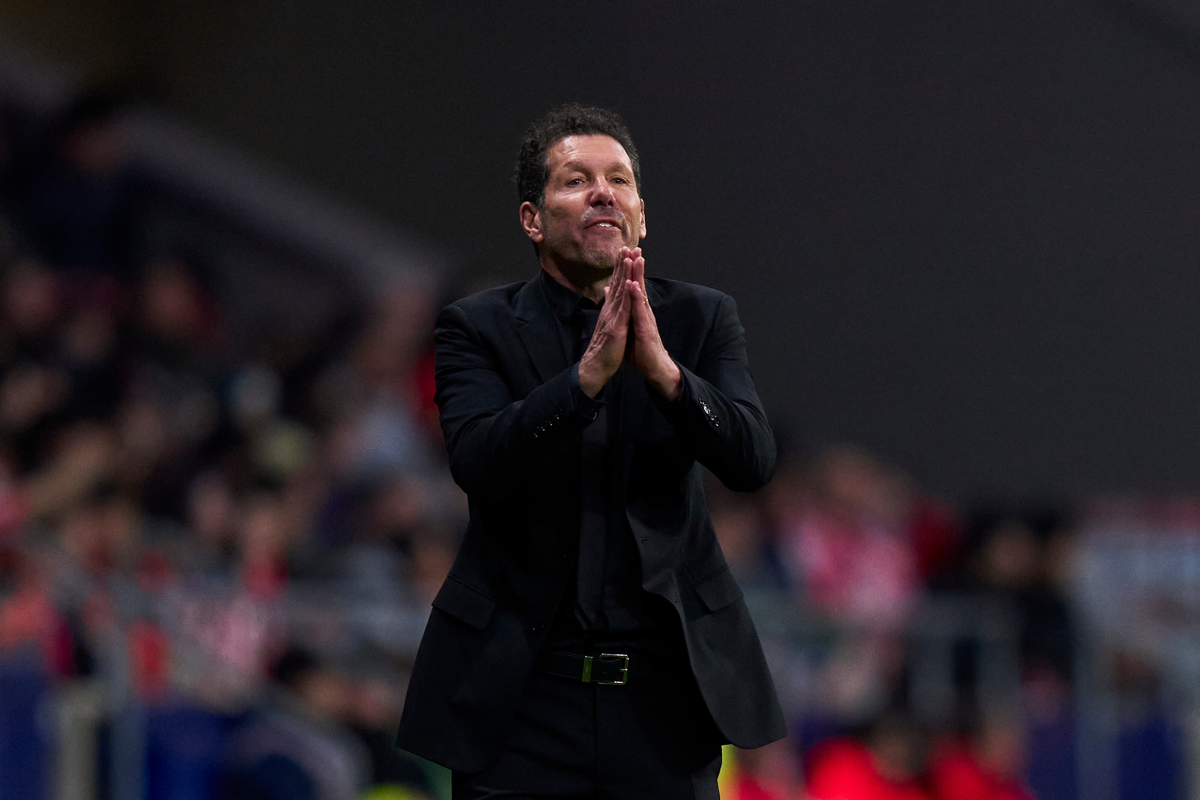 Diego Pablo Simeone, en el Atlético de Madrid-Real Sociedad