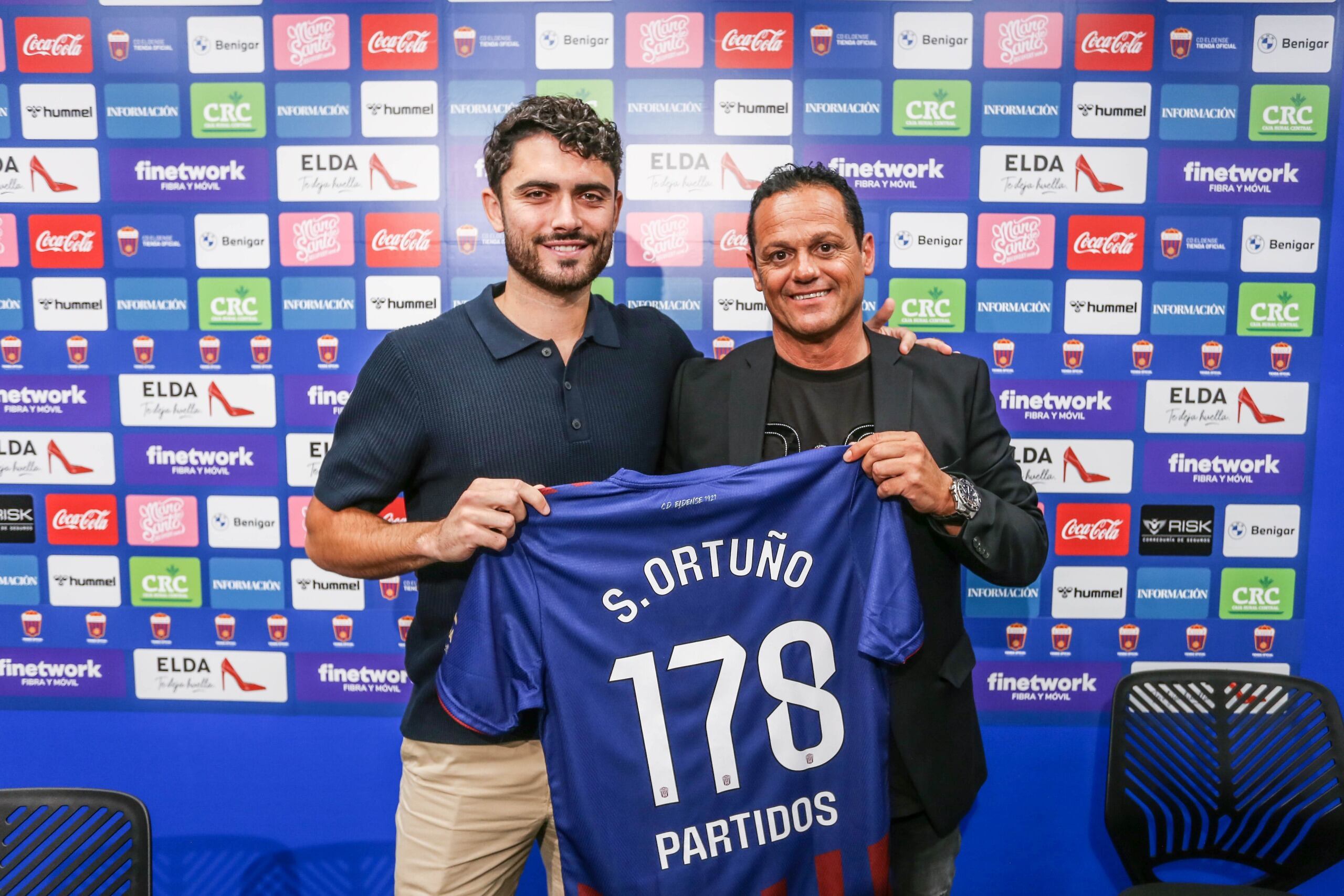 Sergio Ortuño con el directivo, Alfonso Losa