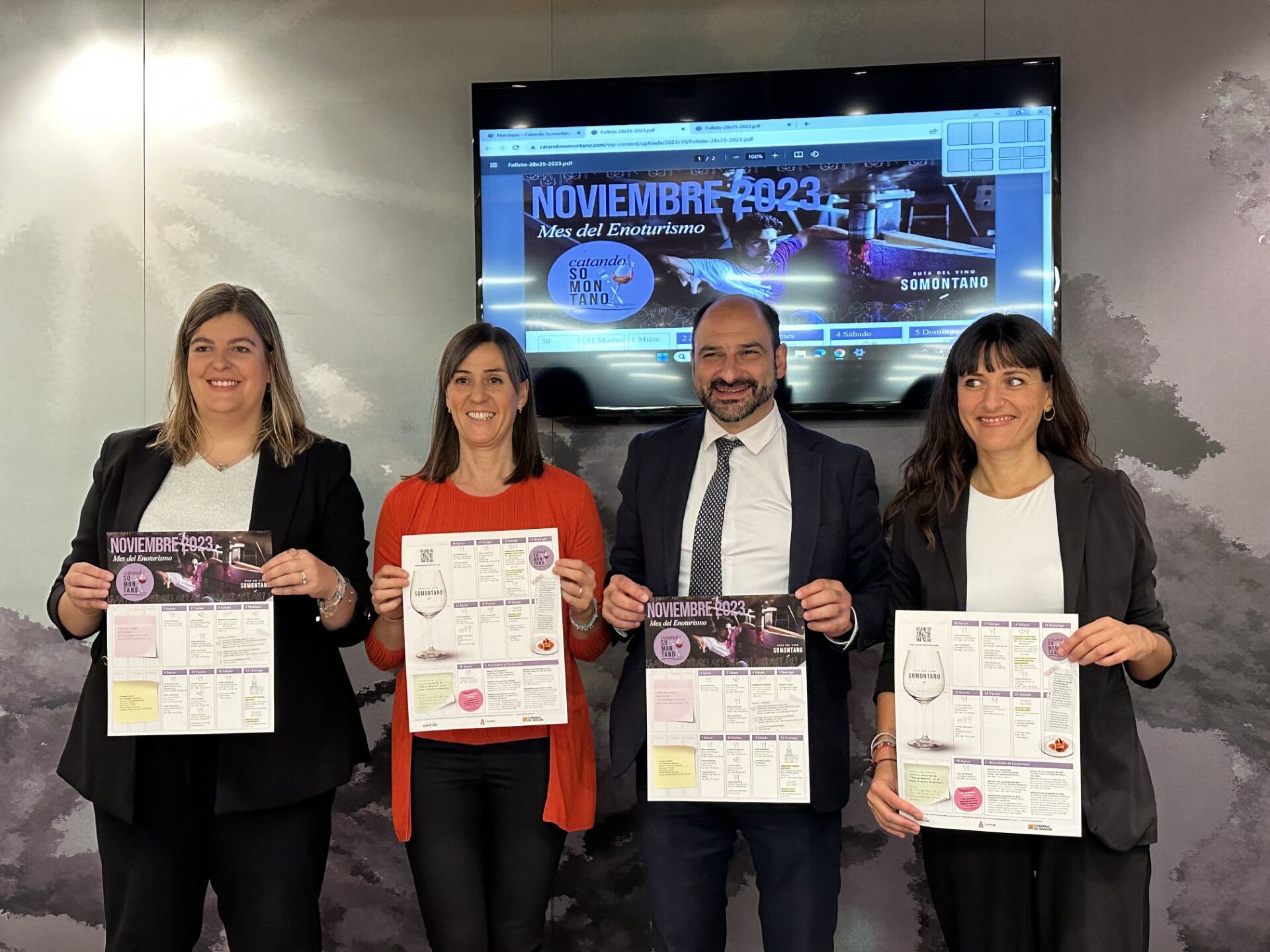 Presentación de la 9ª edición de CatandoSomontano. Lleyda, Subías, Torres y Bosch.