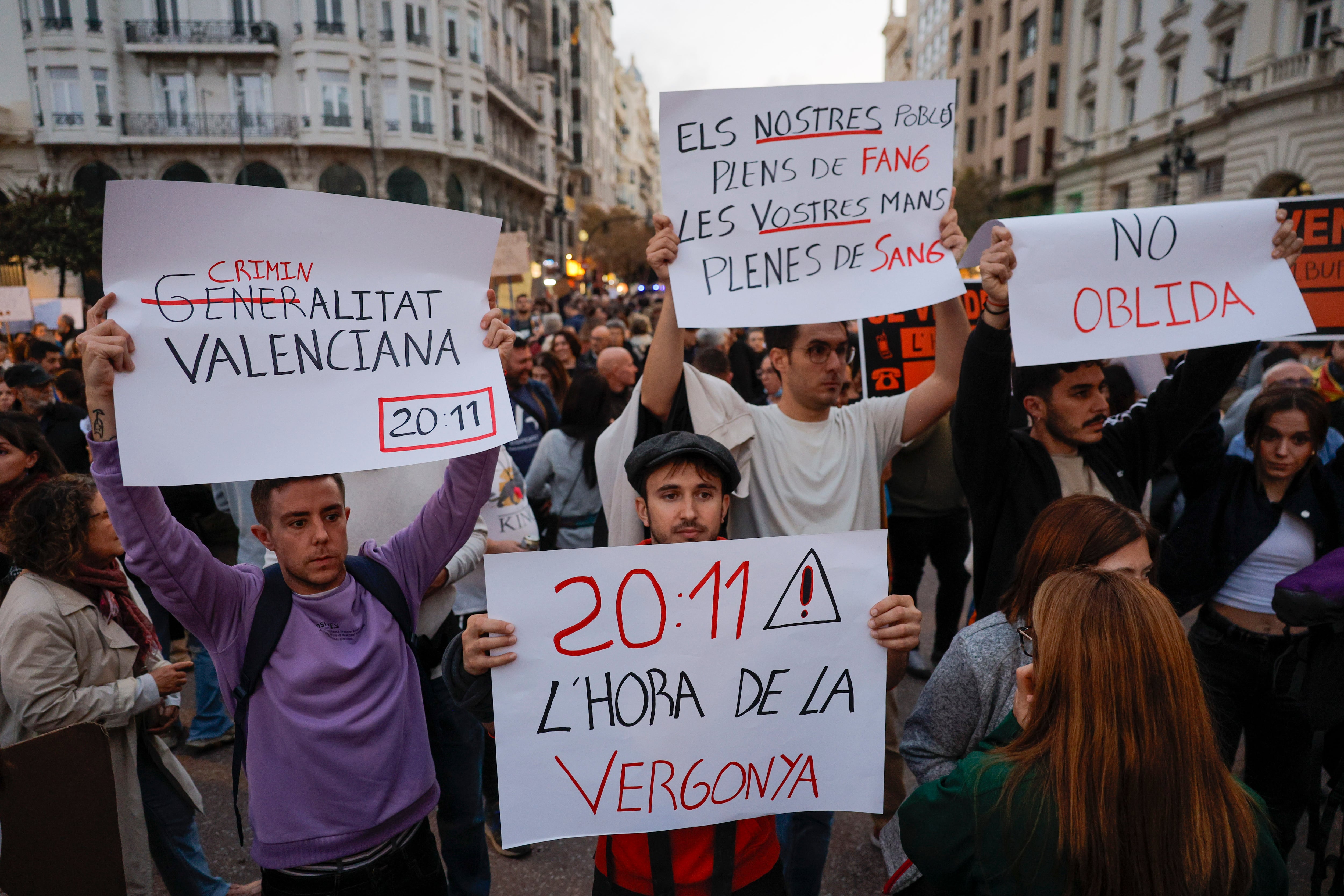 Un mes después de la dana y veintiún días desde la multitudinaria manifestación que exigió la dimisión del president de la Generalitat, Carlos Mazón, por su gestión de la catástrofe.