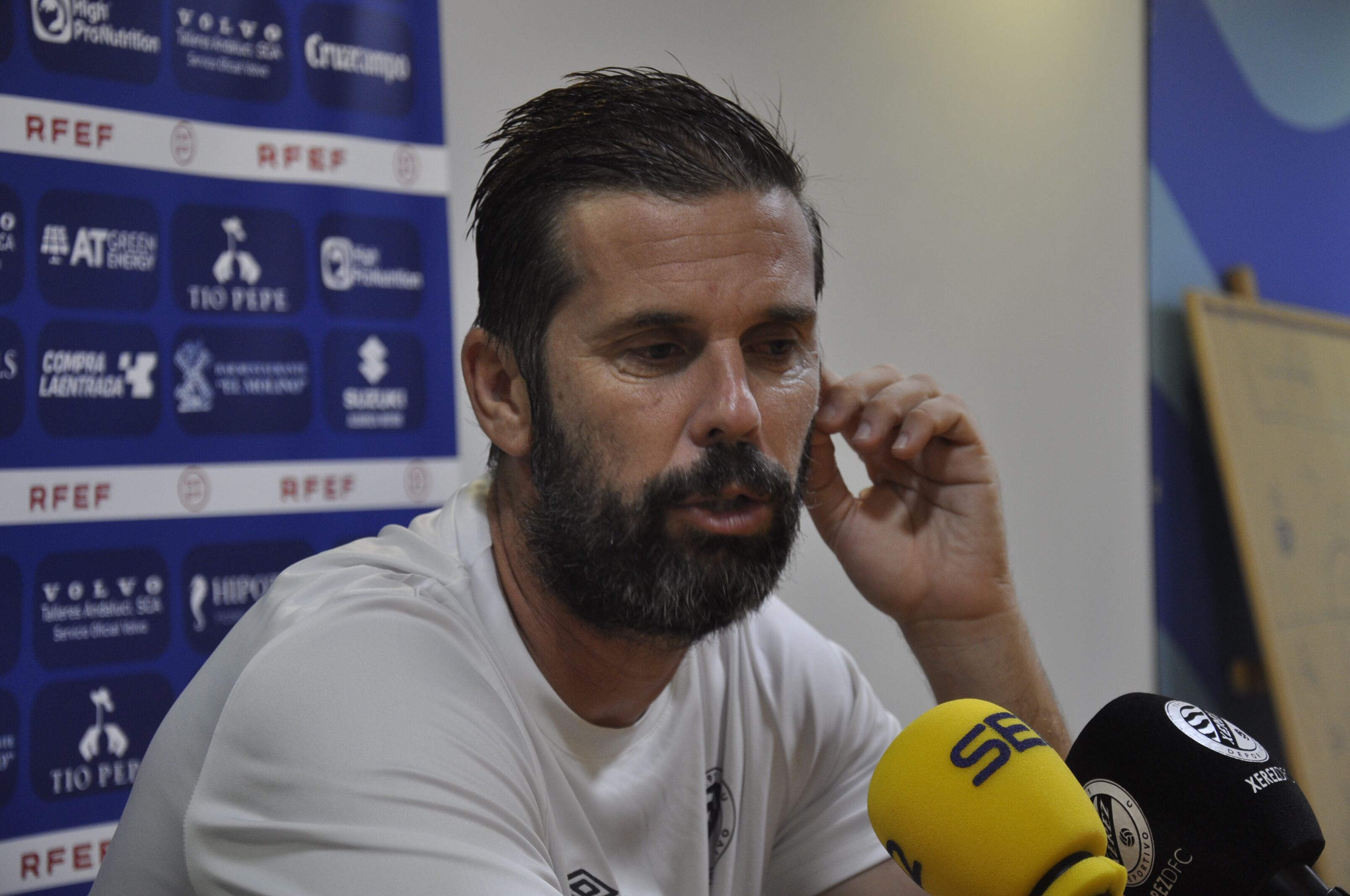 David Sánchez durante la rueda de prensa