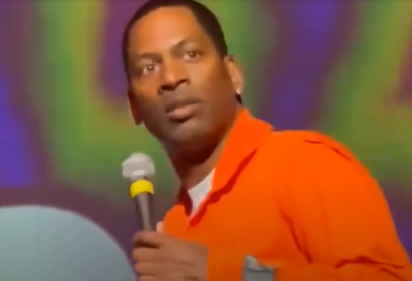 Tony Rock en uno de sus últimos monólogos.