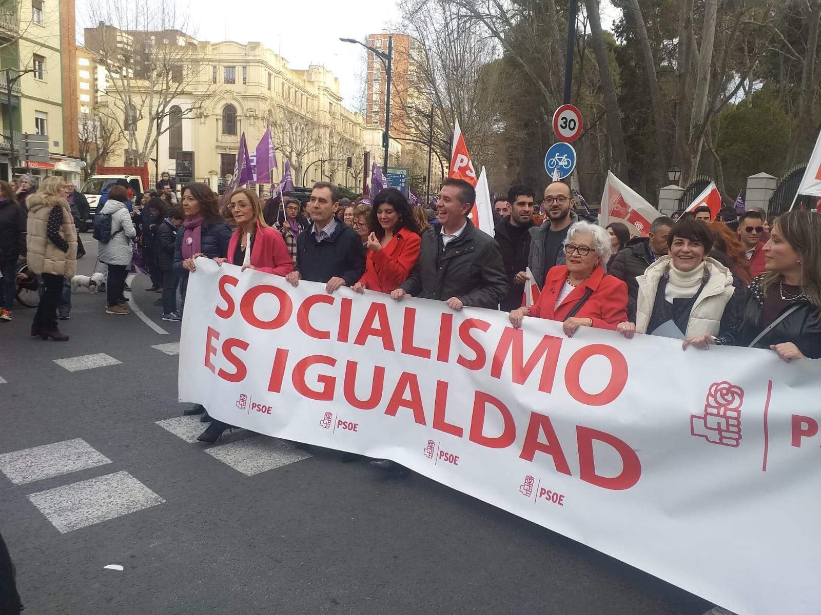 Miembros del PSOE de Albacete han participado en la manifestación