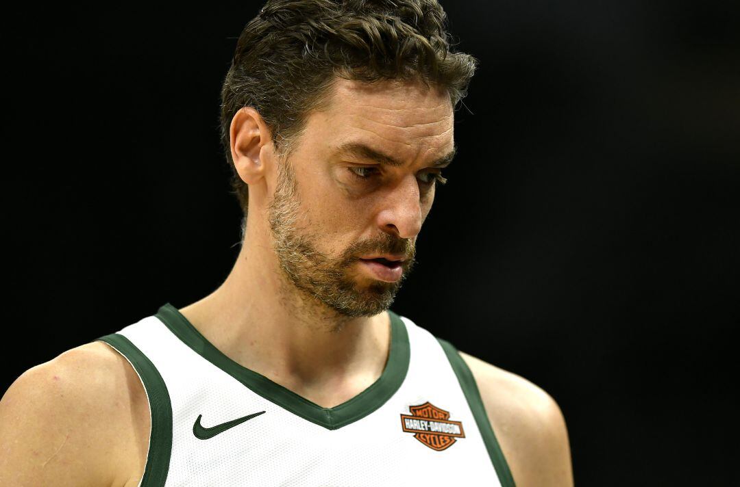 Pau Gasol, en una de sus pocas participaciones con los Bucks.