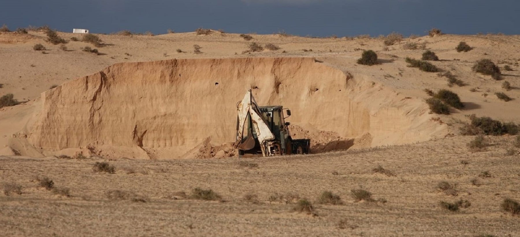 Estracción de jable en Lanzarote.