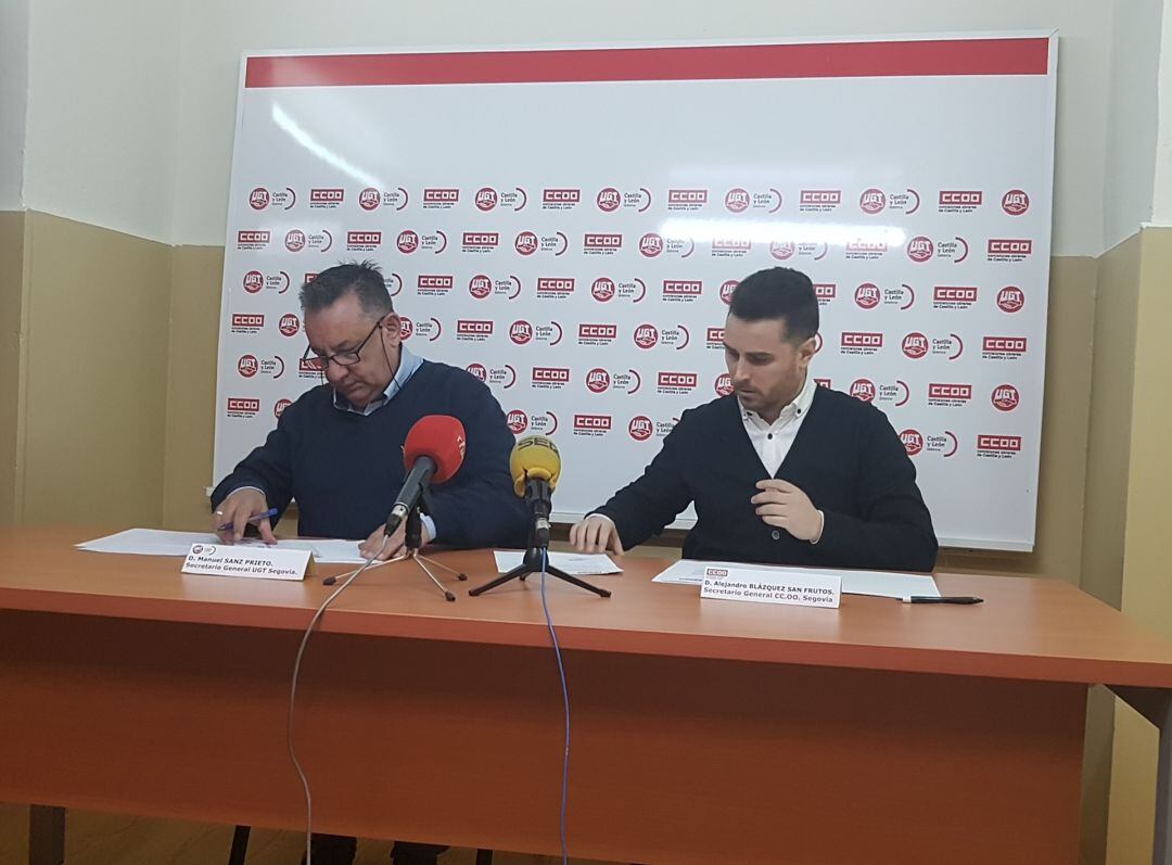 Los secretarios provinciales de UGT y CCOO muestran su preocupación por el incumplimiento  de aspectos relacionados con el acuerdo estatal de negociación colectiva