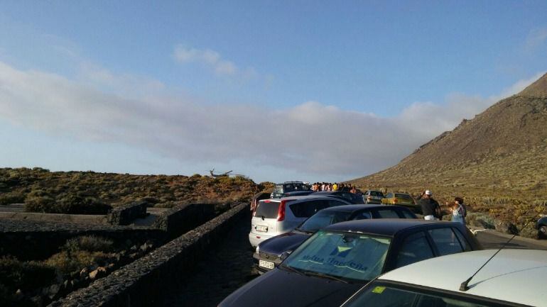 Vehículos que han tenido que quedarse en Punta de Teno