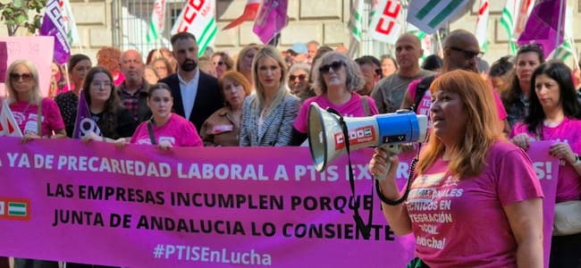 Momento de la protesta