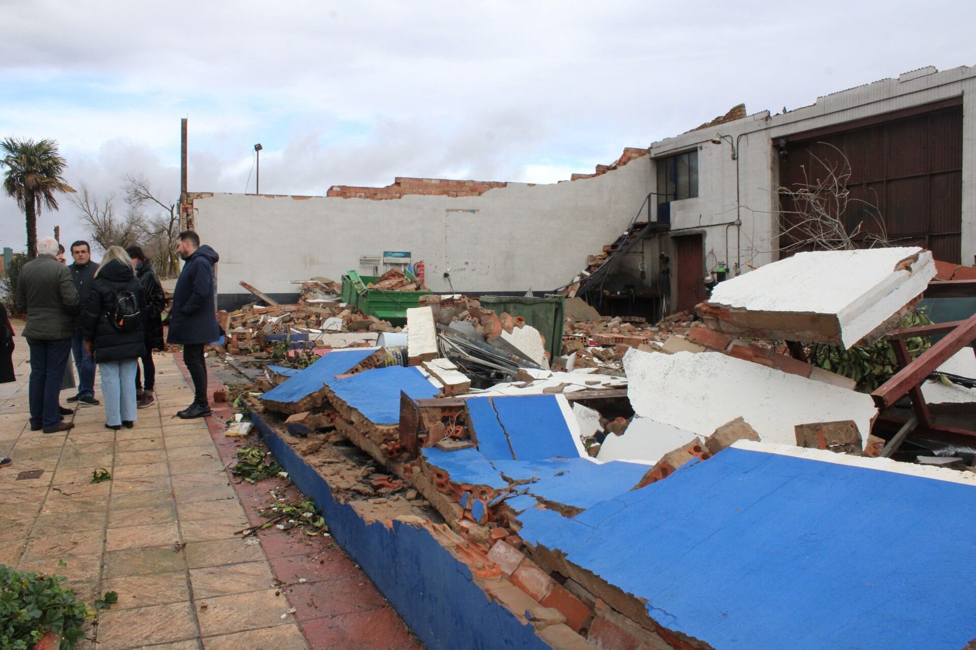 Zona afectada por los destrozos en Torre de Juan Abad