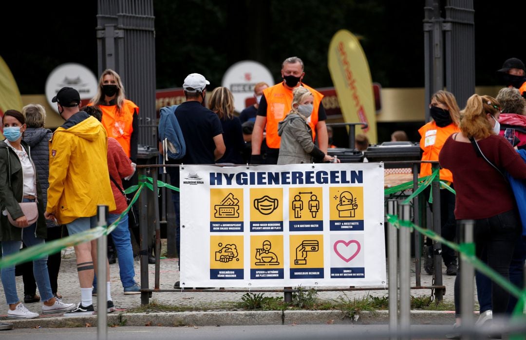 Entrada a un espectáculo al aire libre en Berlín. 