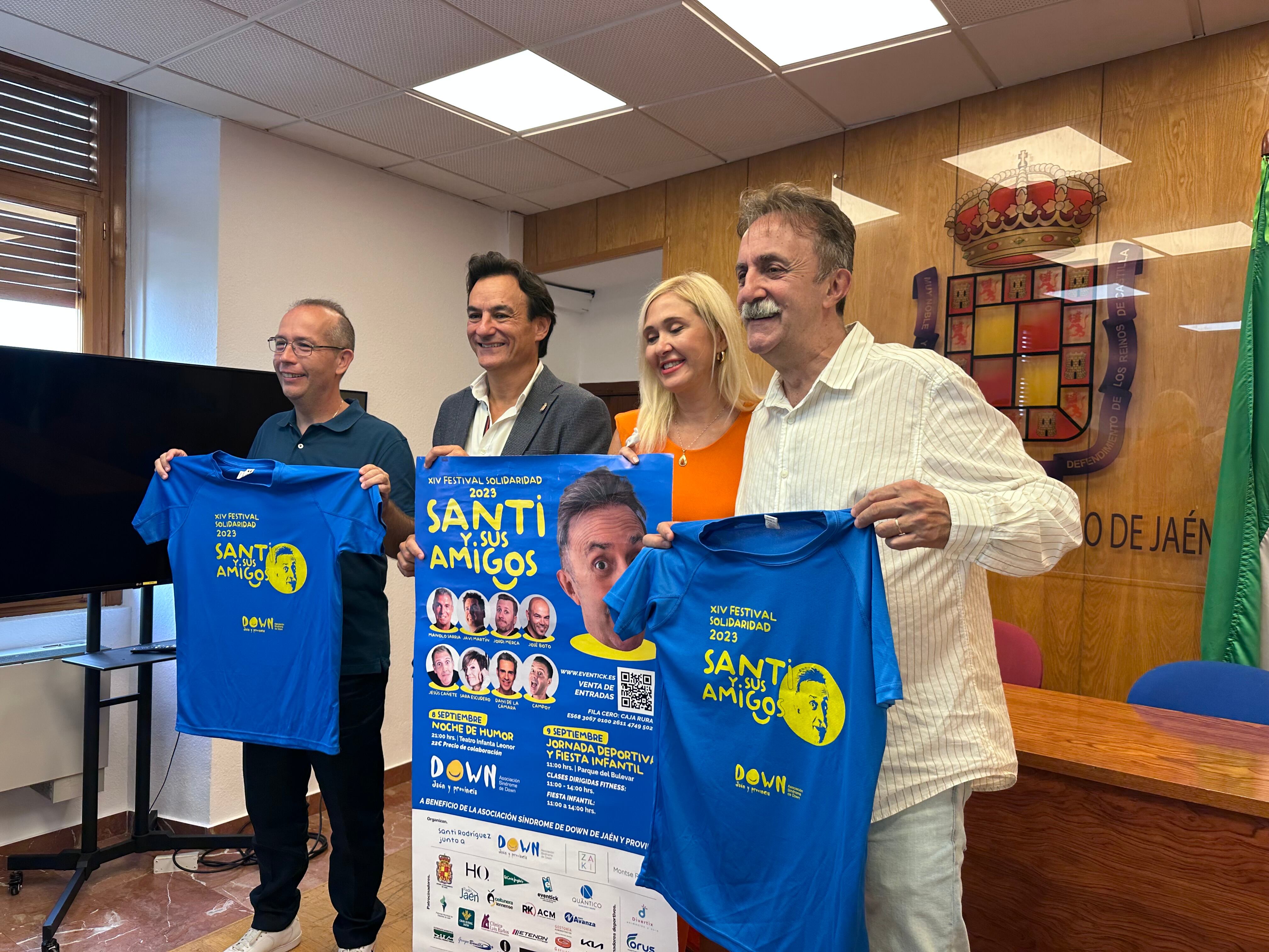 Presentación del Festival 'Santi y Sus Amigos' en el Ayuntamiento de Jaén.