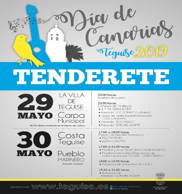 Actos programados en el municipio de Teguise.