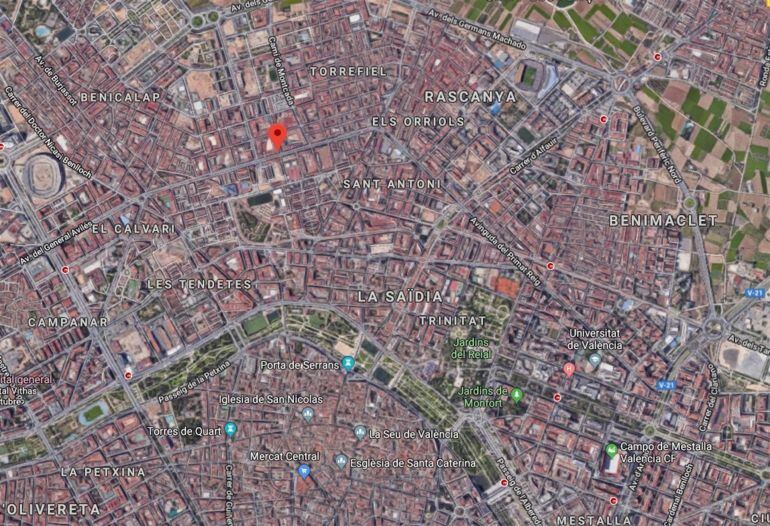 Lugar de lo ocurrido