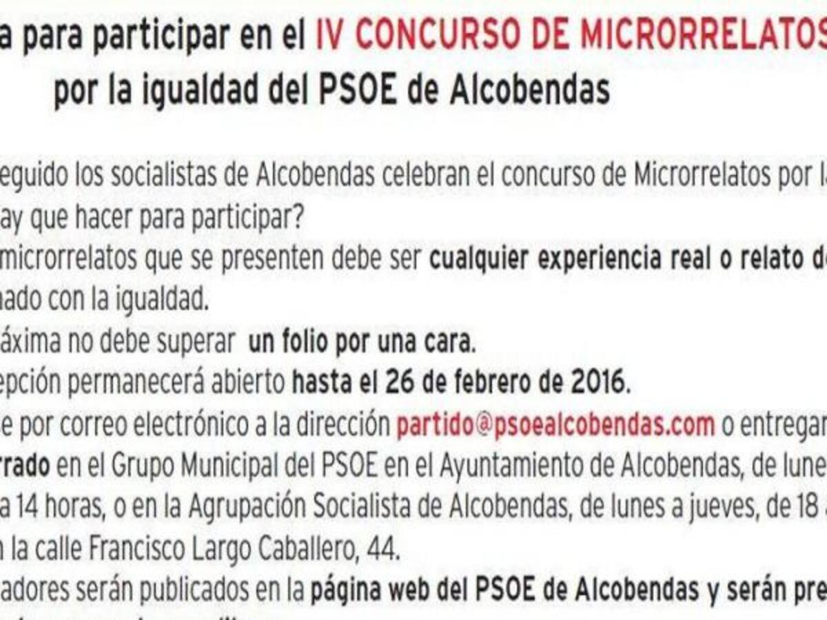 IV concurso de microrrelatos por la igualdad