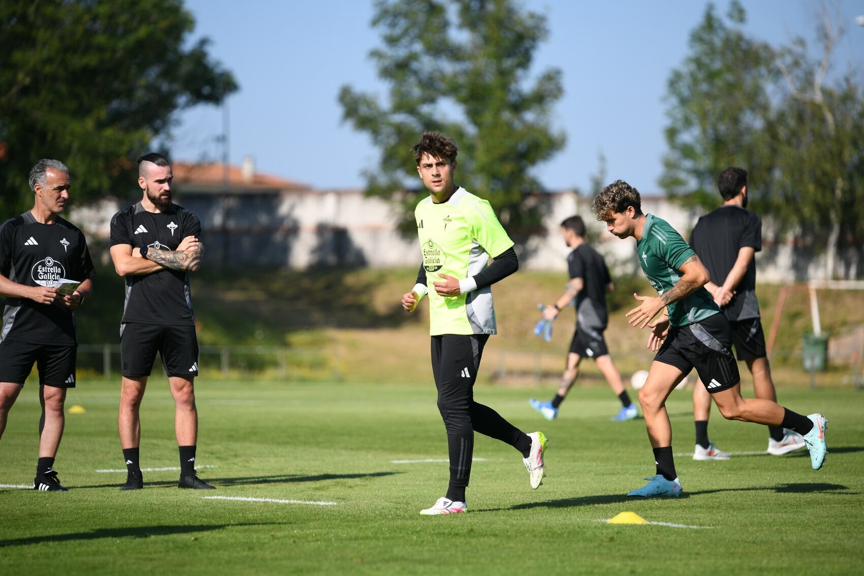 Pablo López Vidal ha dirigido su primera sesión como entrenador verde (foto: Racing Club Ferrol)