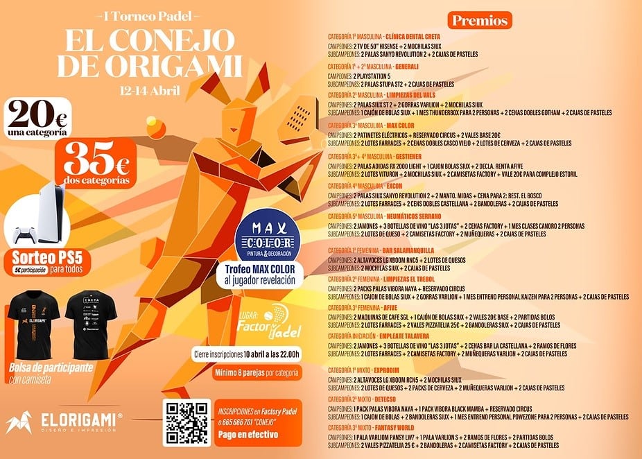 I torneo de &quot;El conejo del Origami&quot;.