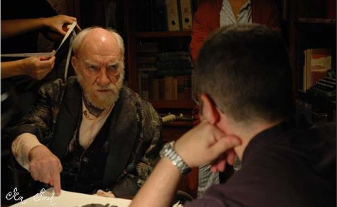 Fernando Fernán Gómez en el rodaje de 'Mía Sarah'