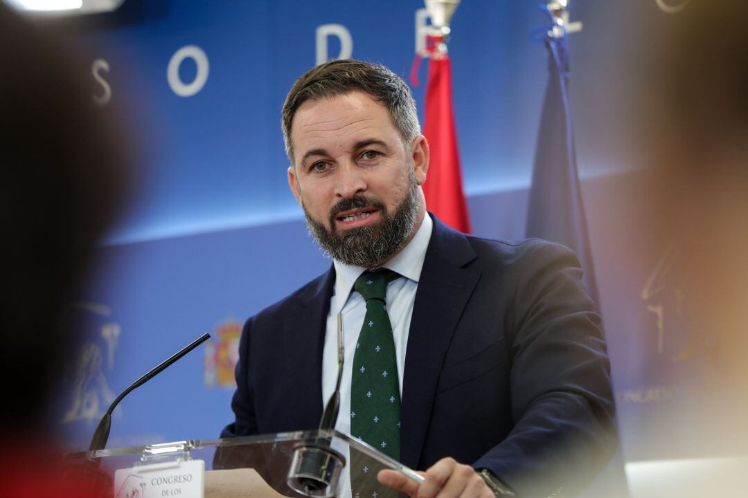 El presidente de Vox Santiago Abascal. 